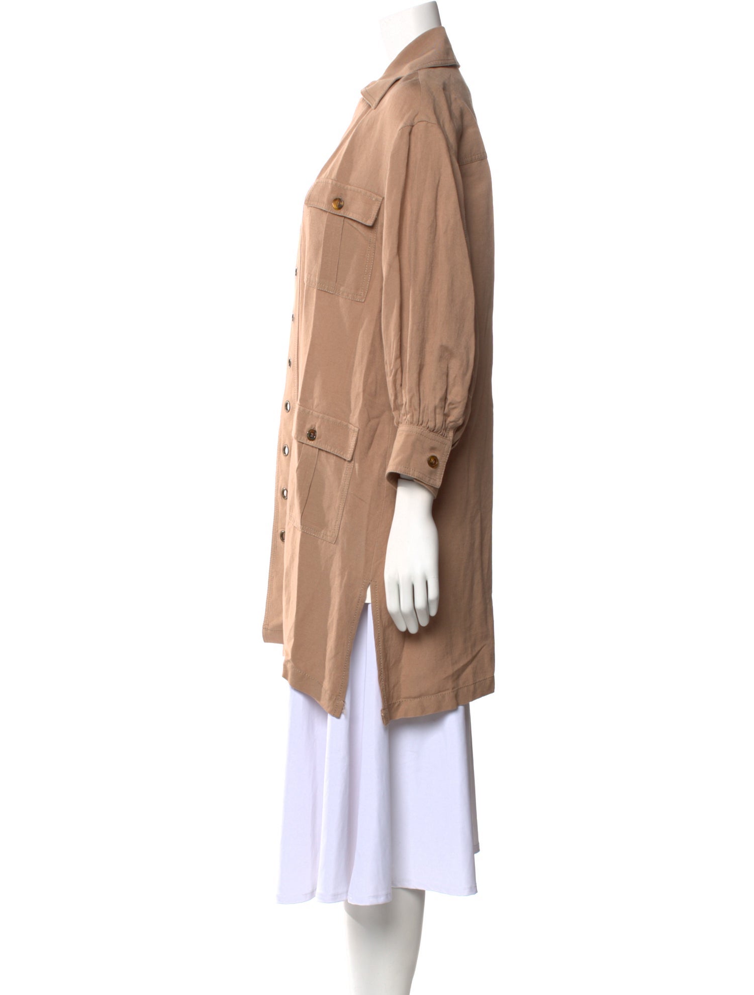 Solid & Striped Linen Trench Coat