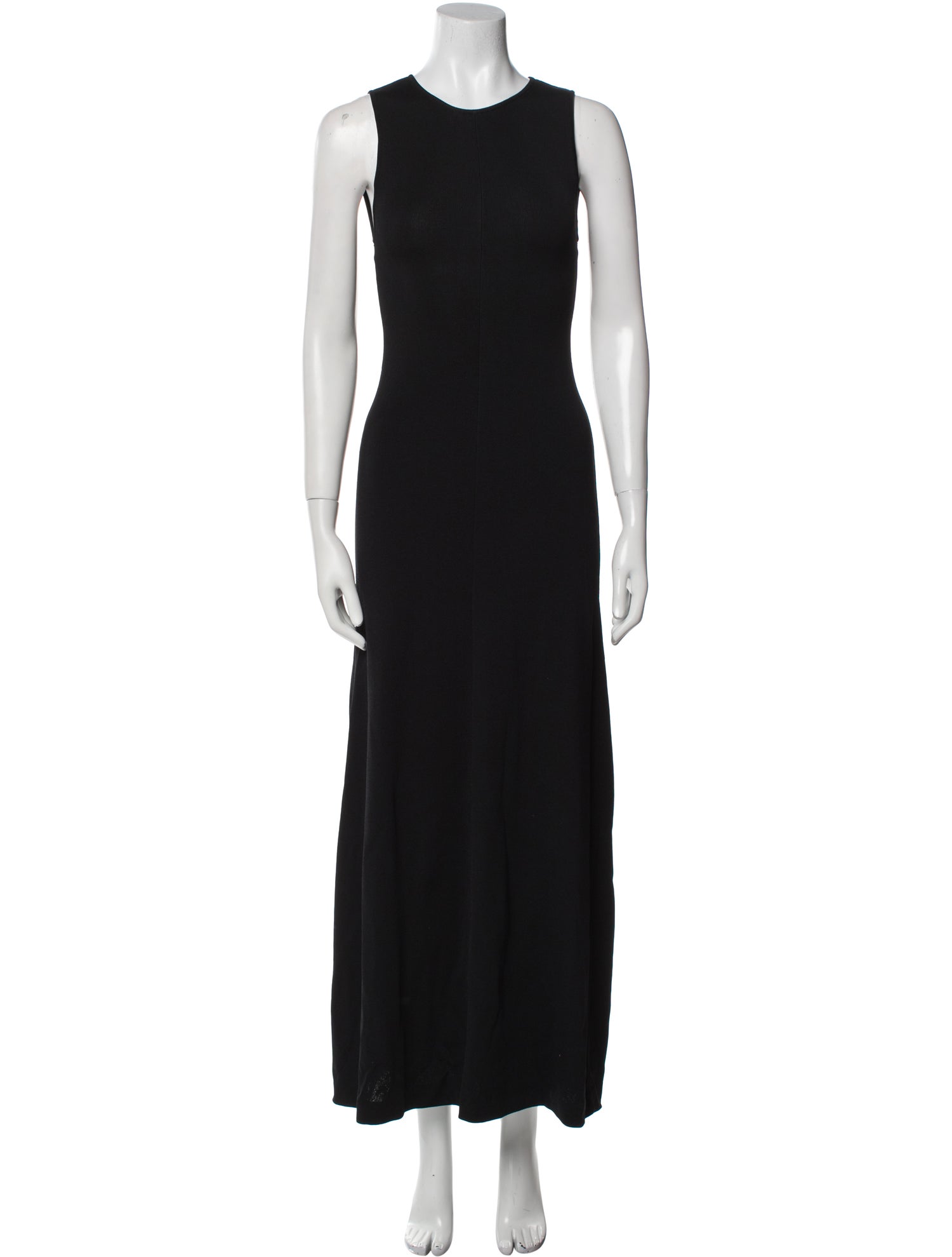 Solid & Striped Crew Neck Long Dress