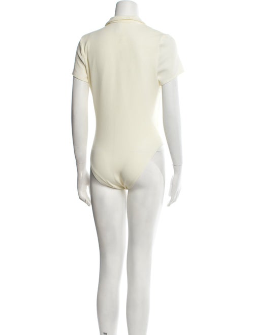 Solid & Striped V-Neck Short Sleeve Bodysuit