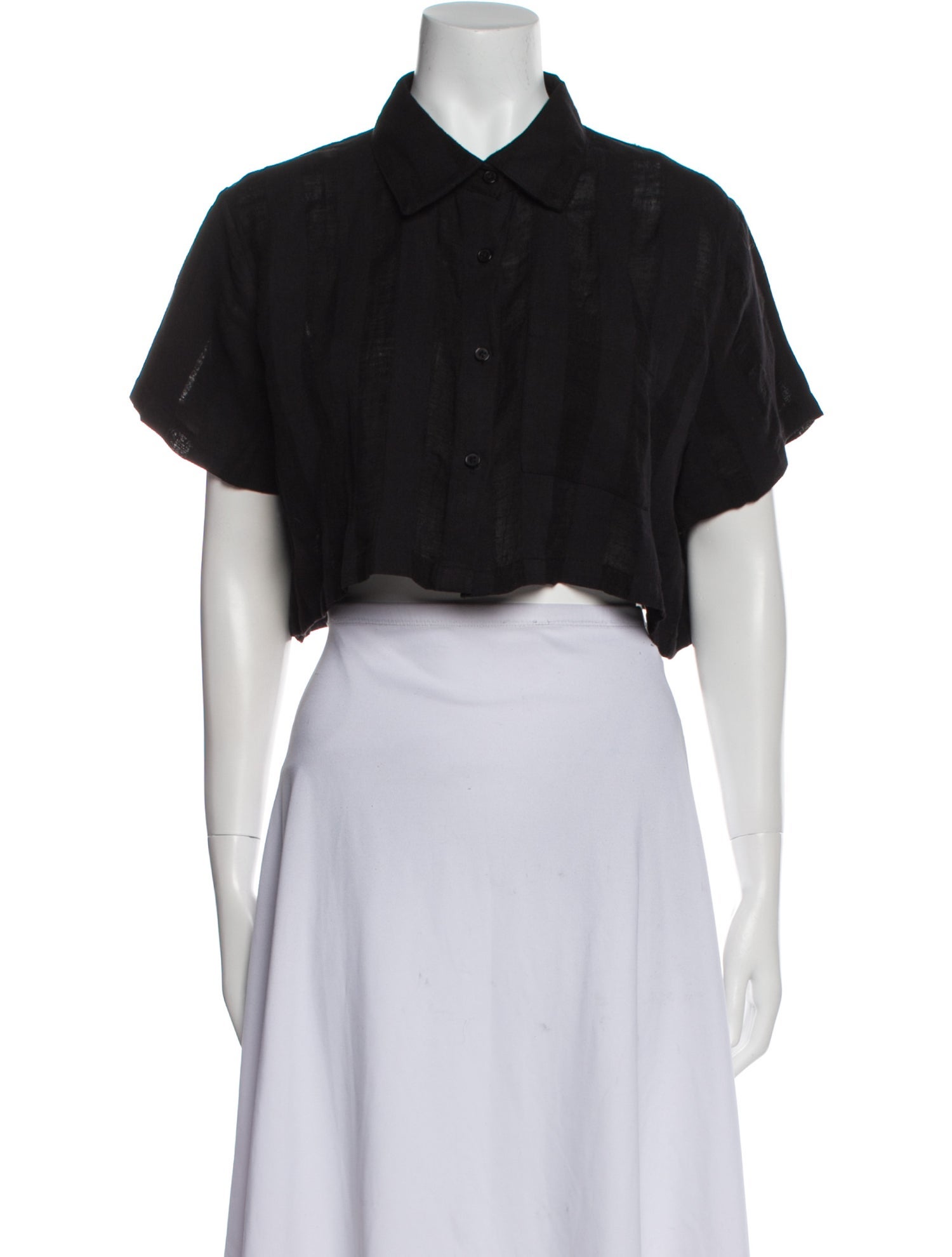 Solid & Striped Short Sleeve Crop Top