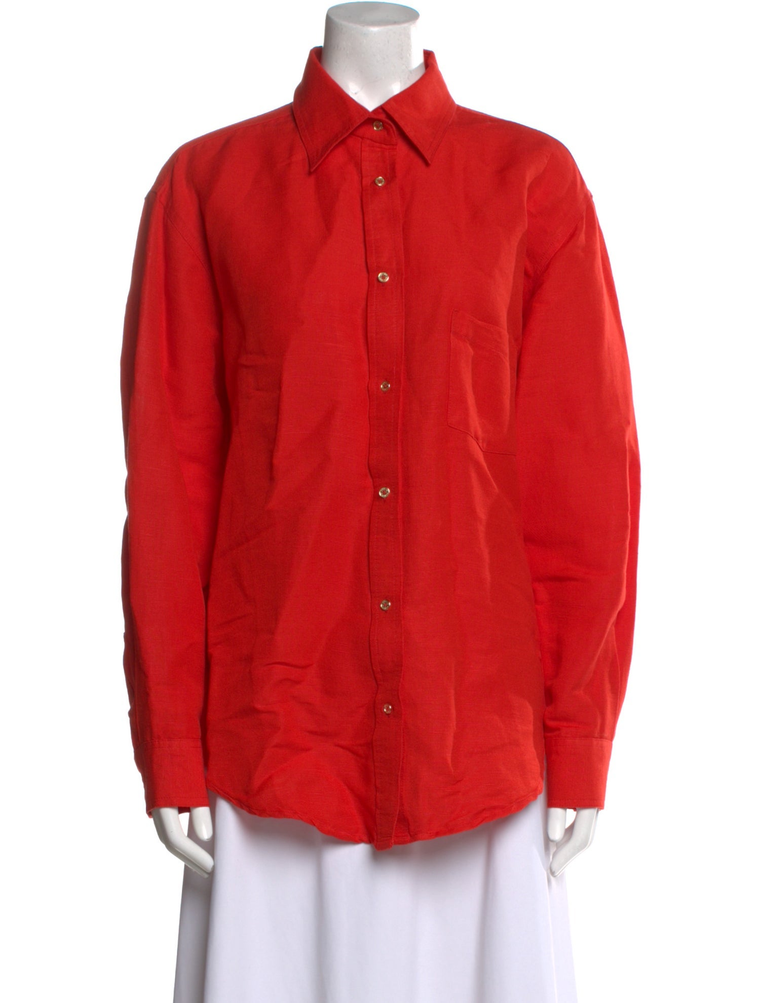 Solid & Striped Long Sleeve Button-Up Top