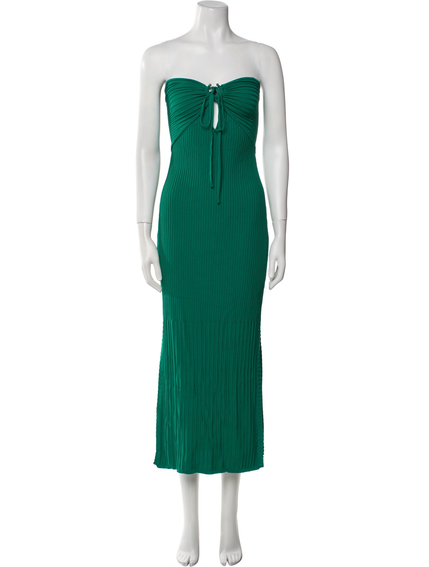 Solid & Striped Strapless Midi Length Dress