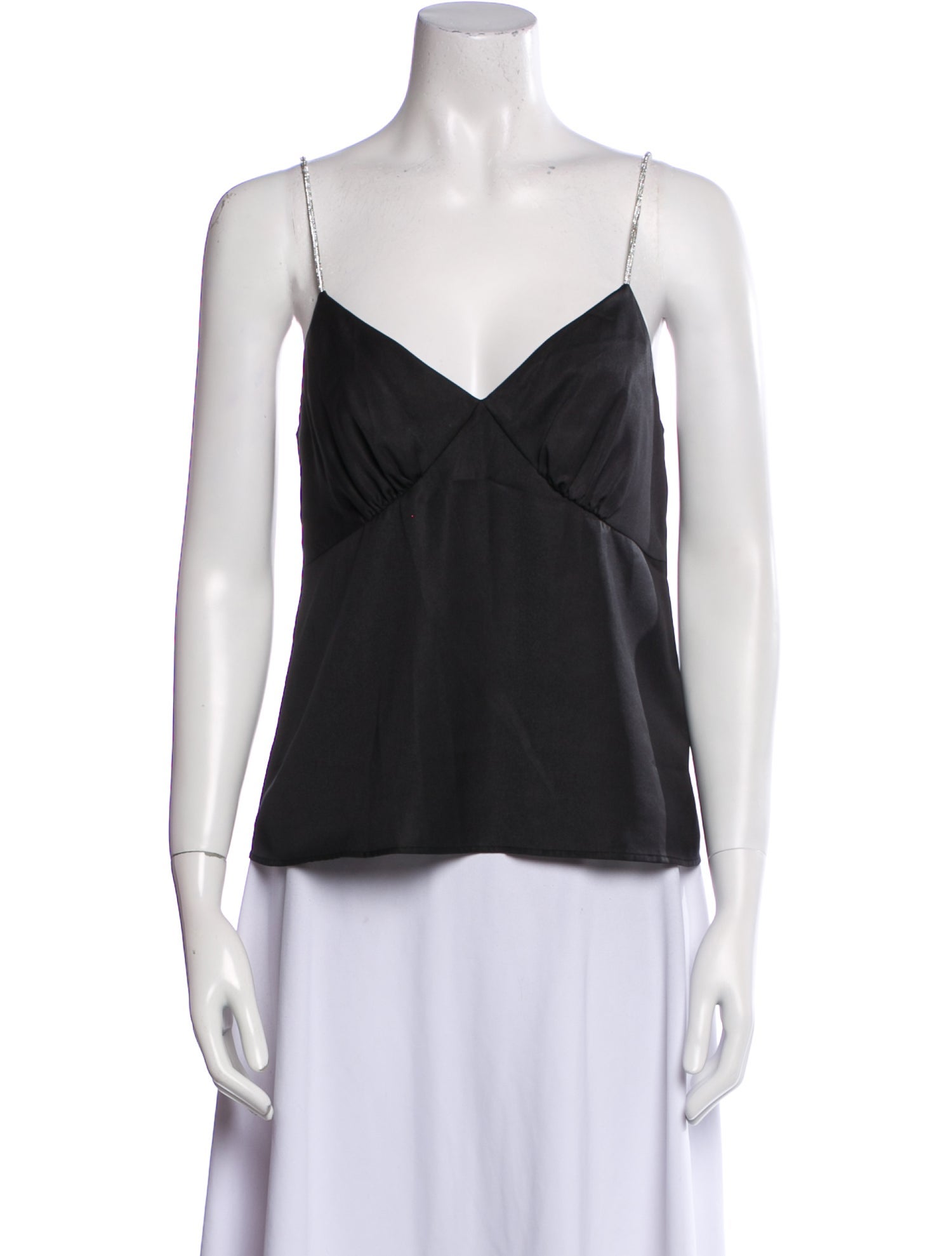 Solid & Striped V-Neck Sleeveless Top w/ Tags