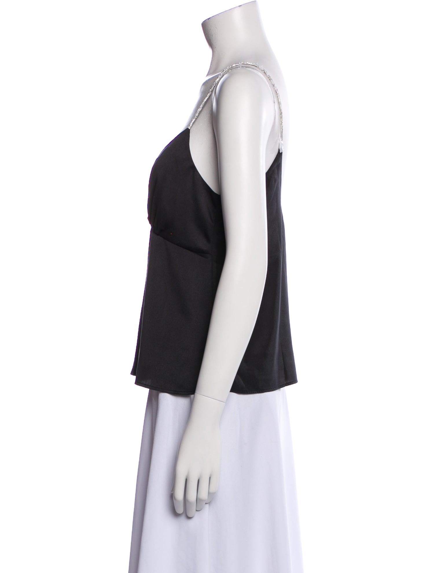 Solid & Striped V-Neck Sleeveless Top w/ Tags