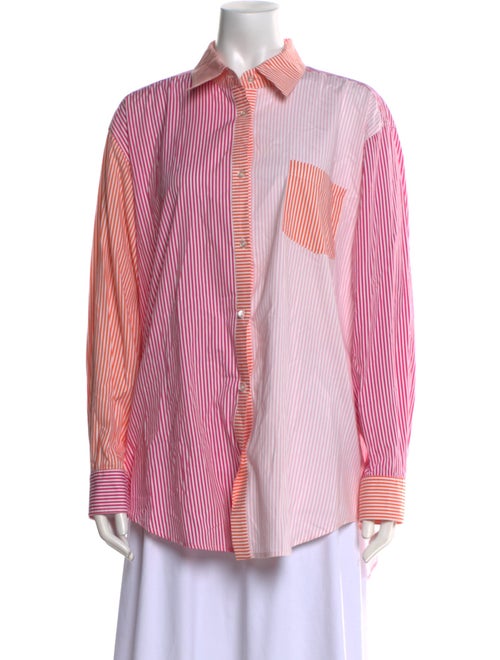 Solid & Striped Striped Long Sleeve Button-Up Top