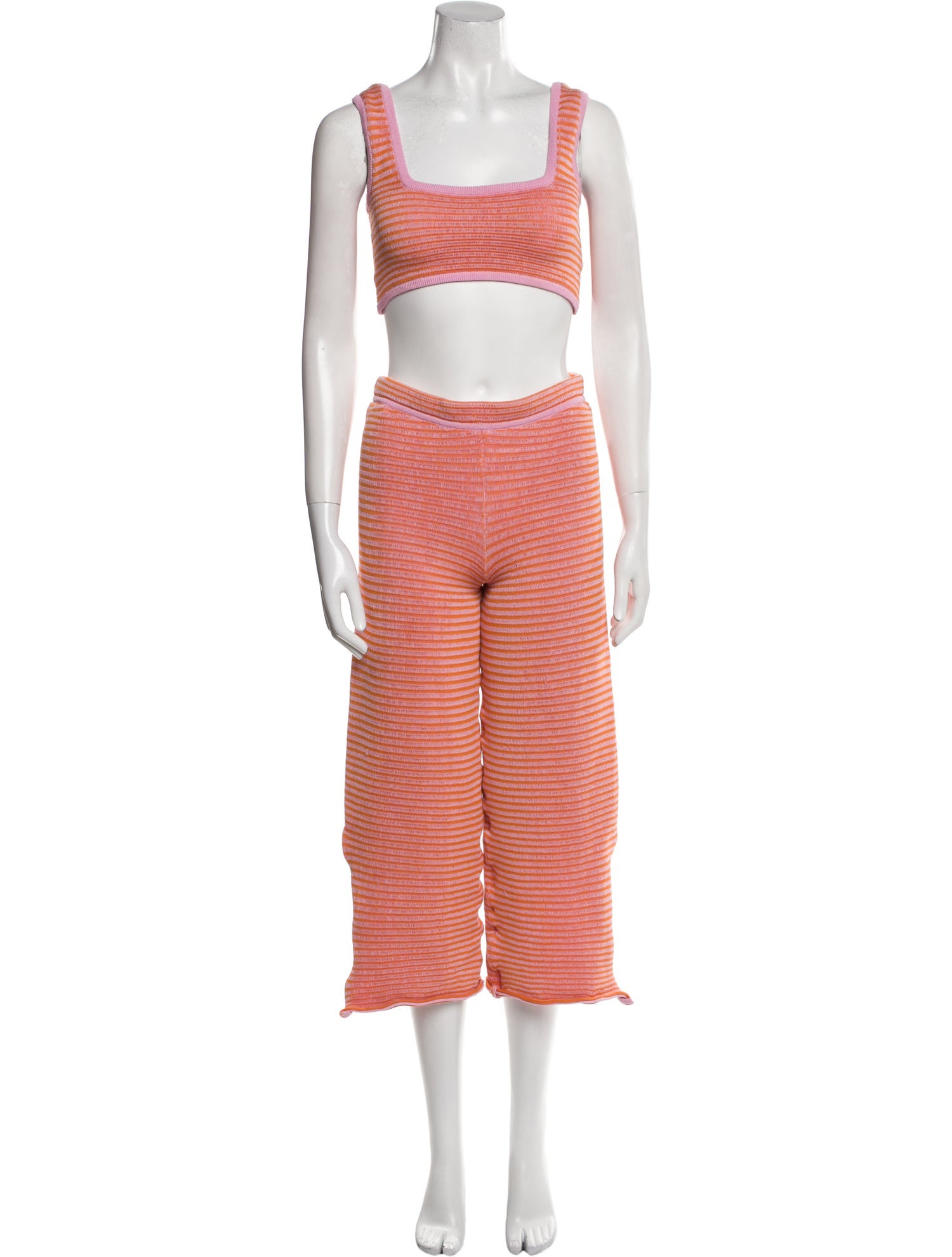 Solid & Striped Pant Set