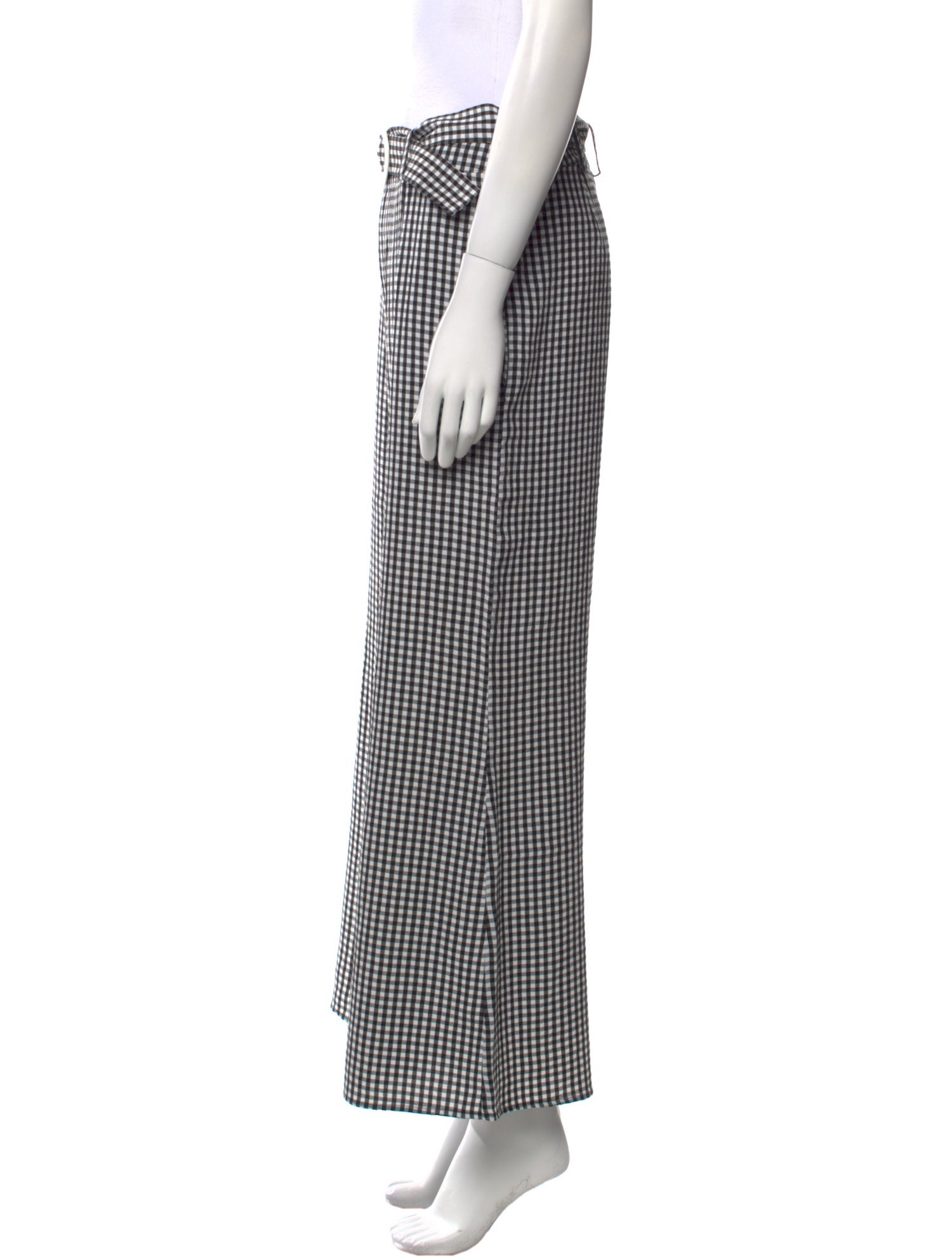 Solid & Striped Plaid Print Wide Leg Pants
