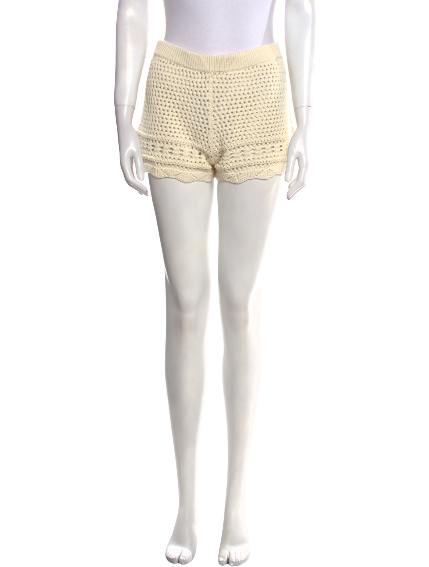 Solid & Striped Lace Pattern Mini Shorts w/ Tags