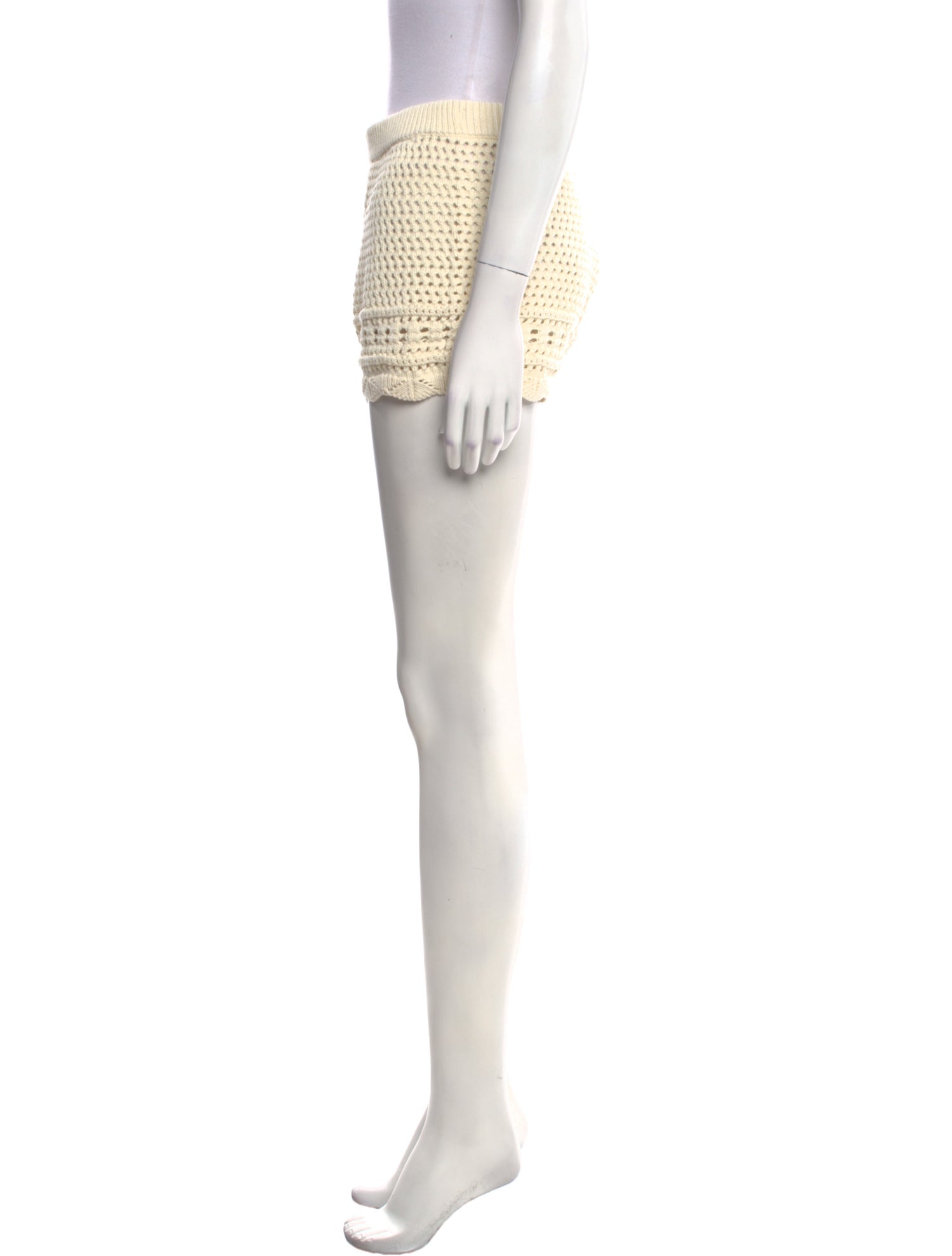 Solid & Striped Lace Pattern Mini Shorts w/ Tags