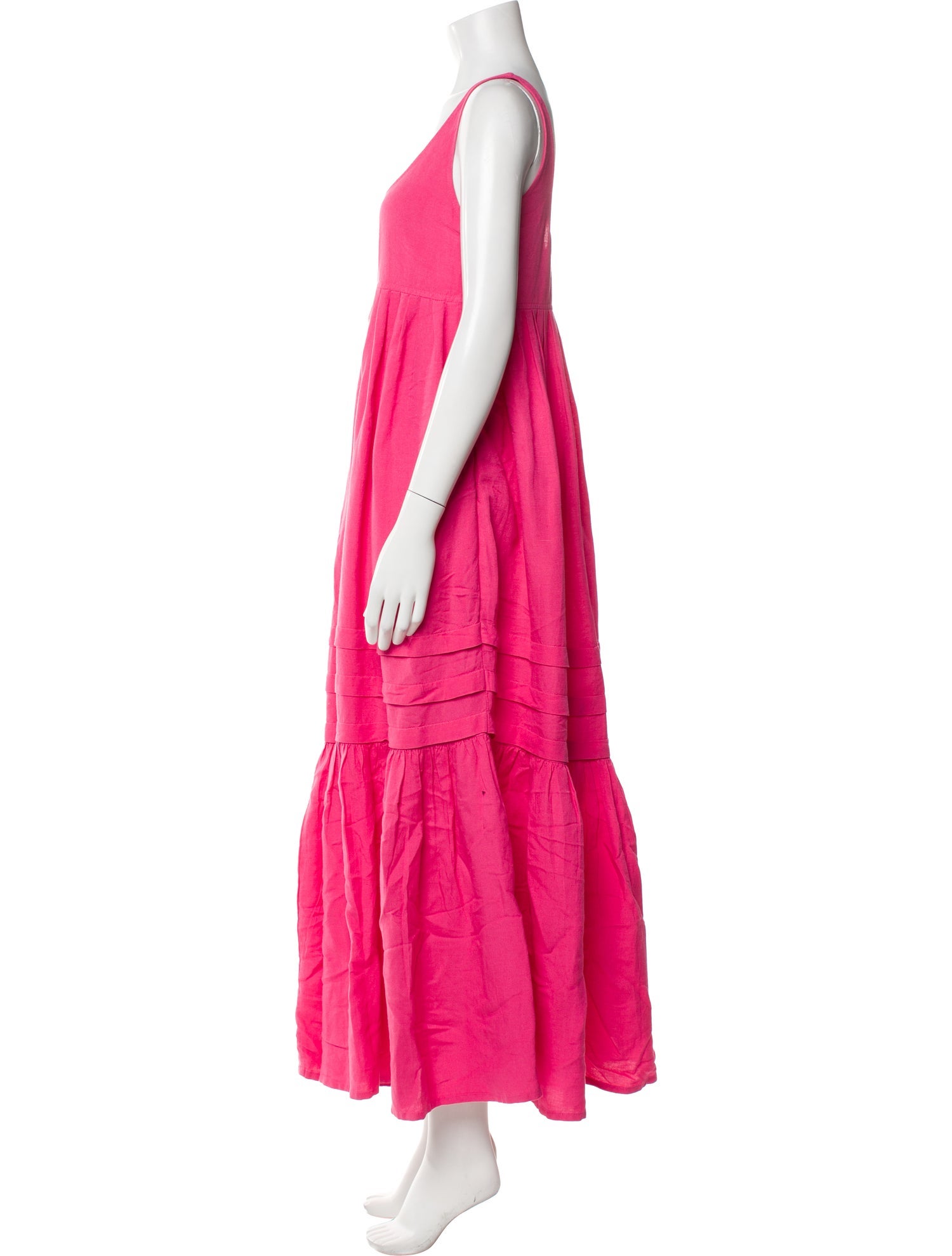 Solid & Striped Scoop Neck Long Dress