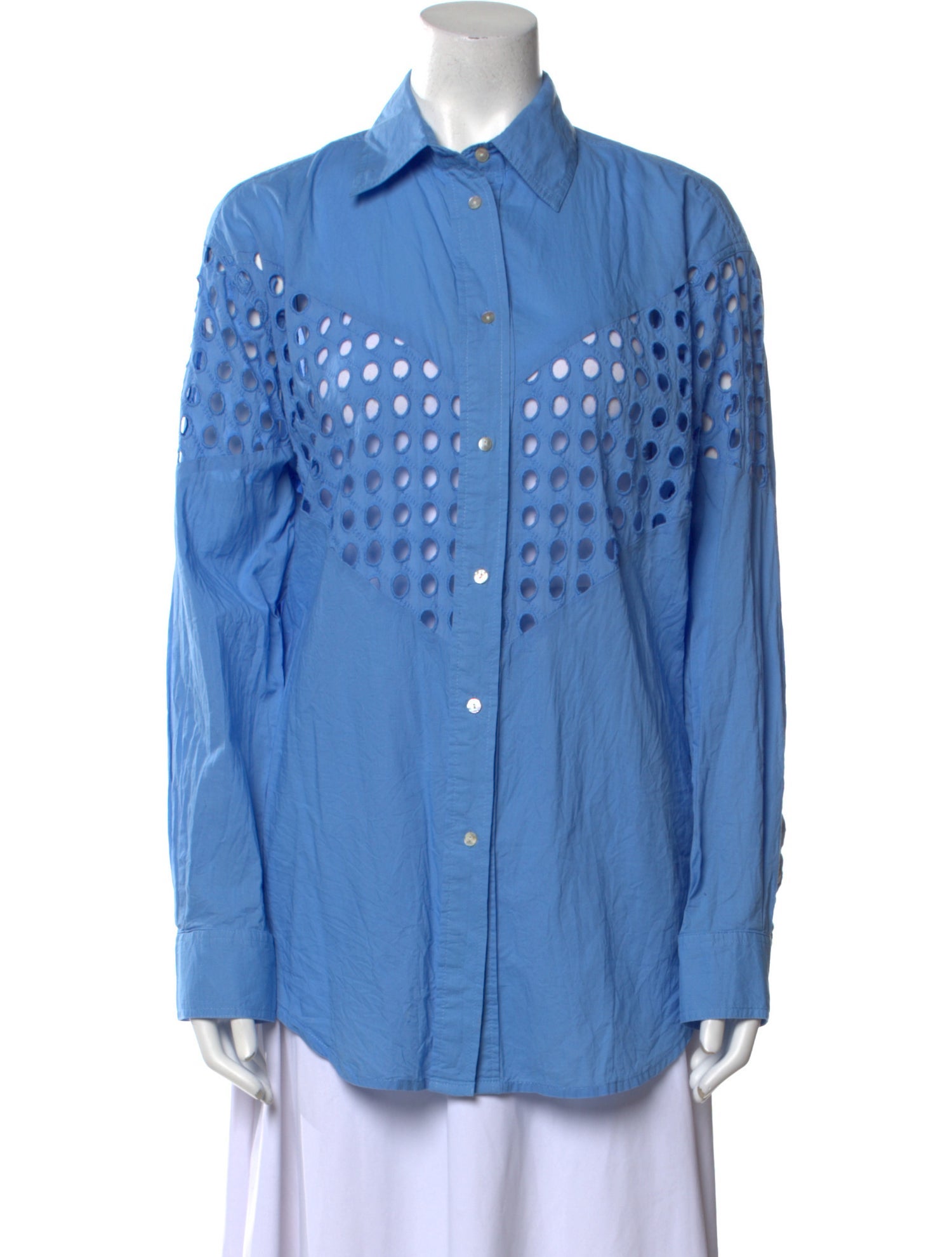 Solid & Striped Long Sleeve Button-Up Top