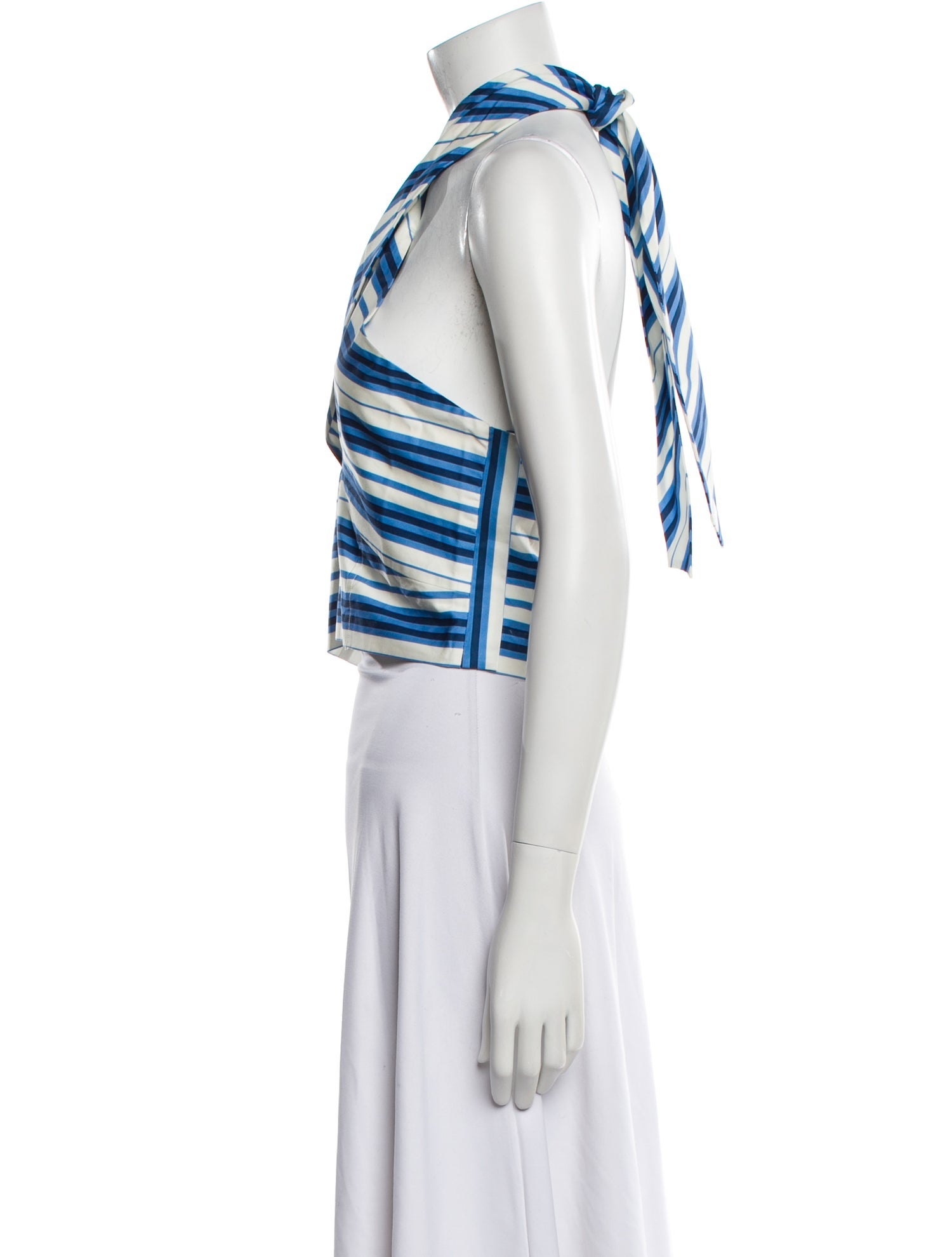 Solid & Striped Striped Halterneck Crop Top