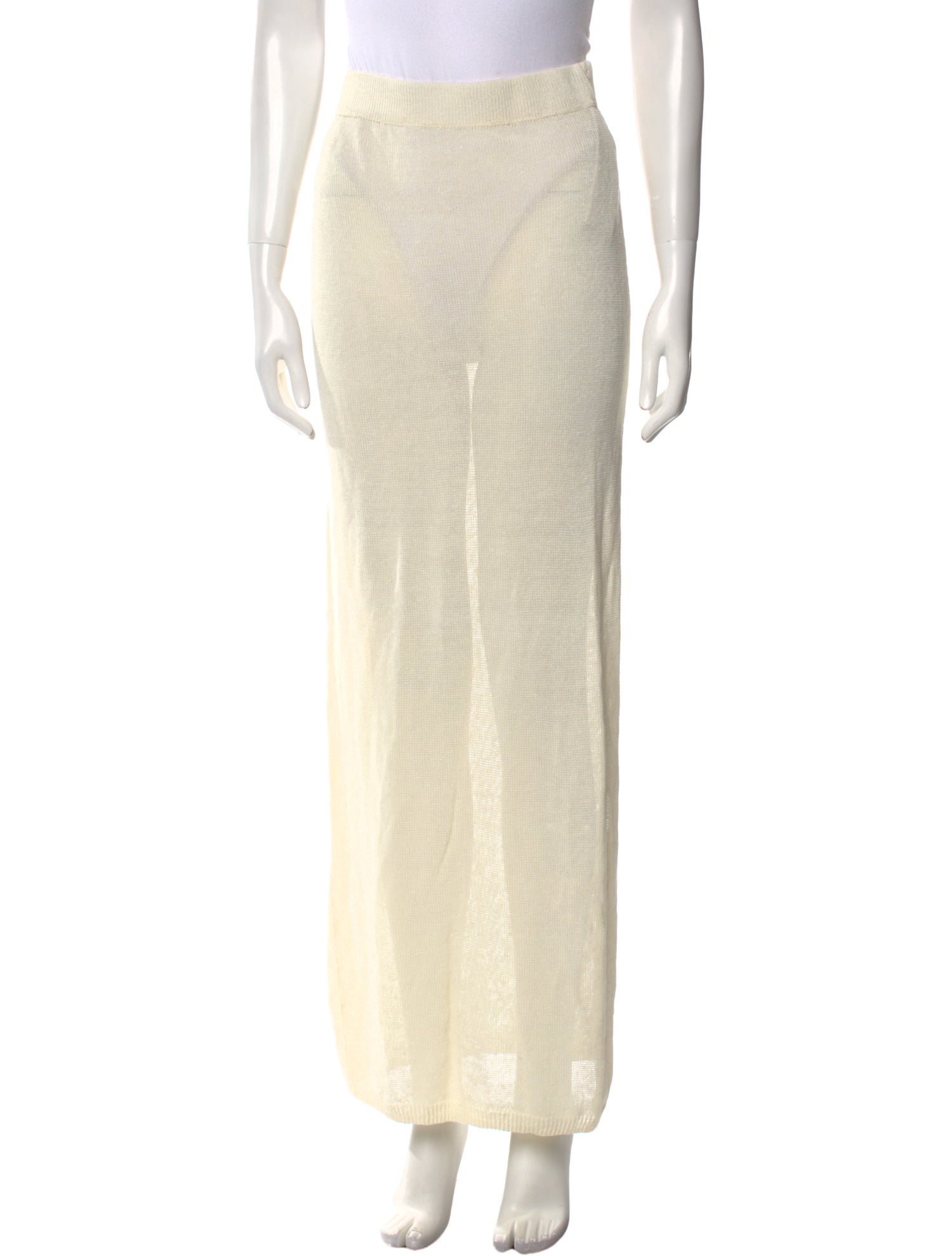 Solid & Striped Linen Long Skirt