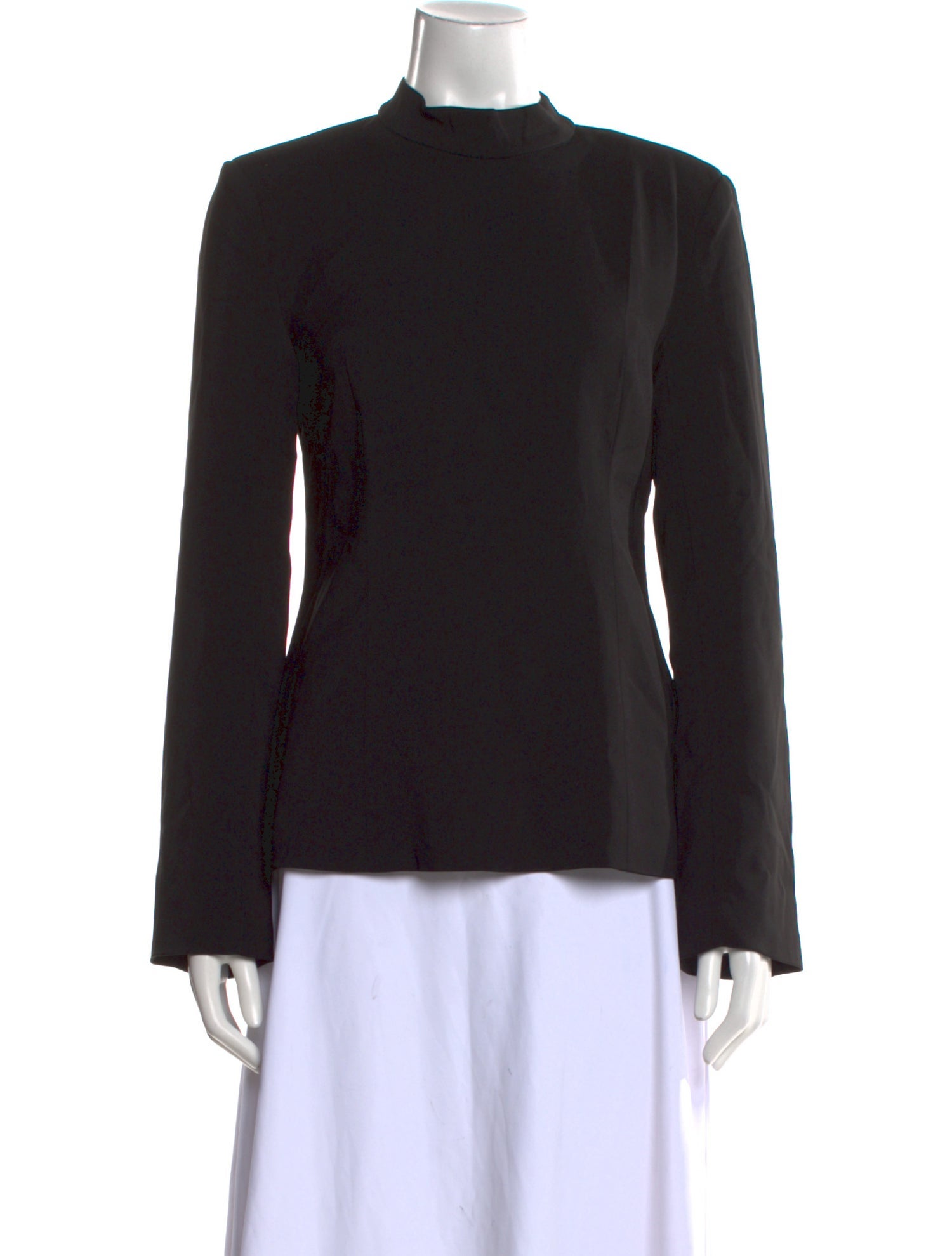 Solid & Striped Mock Neck Long Sleeve Sweatshirt