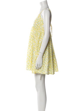 Solid & Striped Floral Print Mini Dress