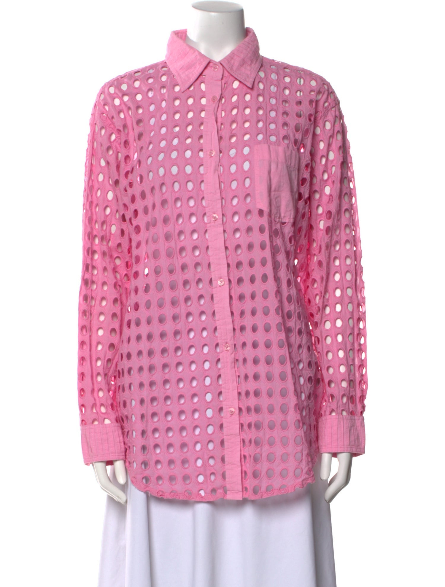 Solid & Striped Long Sleeve Button-Up Top