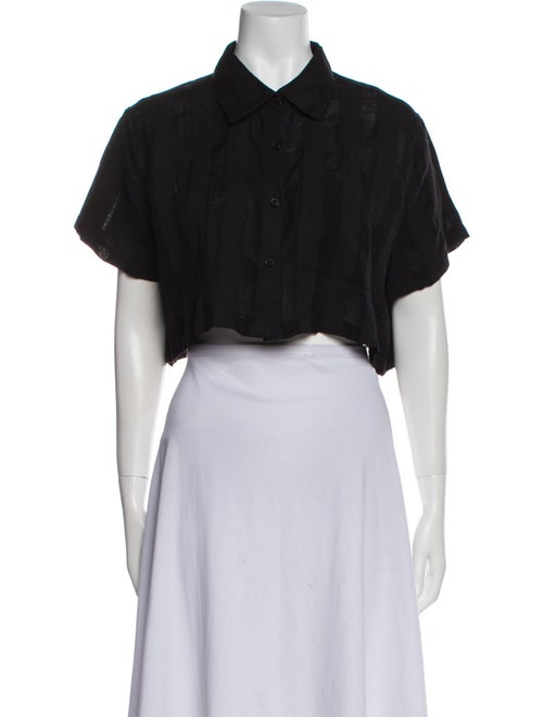 Solid & Striped Short Sleeve Crop Top