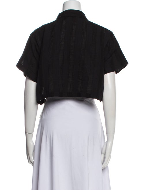 Solid & Striped Short Sleeve Crop Top