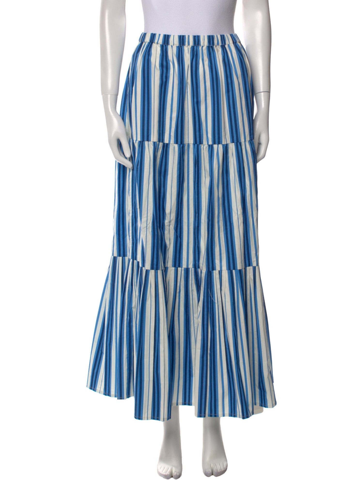 Solid & Striped Striped Midi Length Skirt