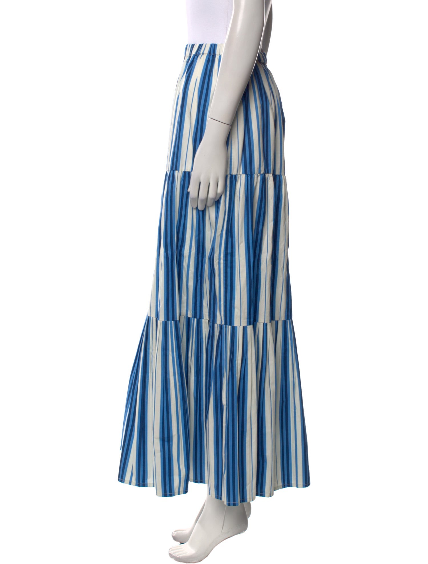 Solid & Striped Striped Midi Length Skirt