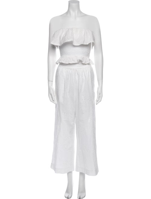 Solid & Striped Embroidered Accent Pant Set