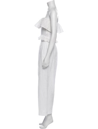 Solid & Striped Embroidered Accent Pant Set