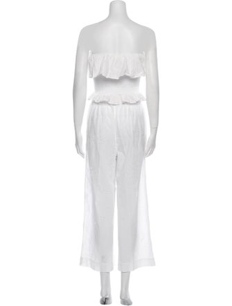 Solid & Striped Embroidered Accent Pant Set