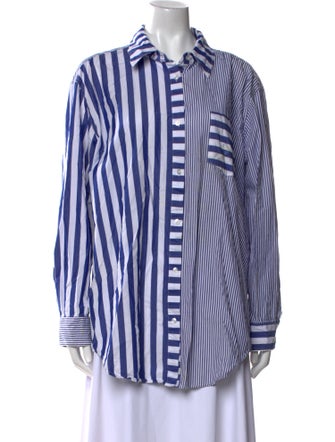 Solid & Striped Striped Long Sleeve Button-Up Top