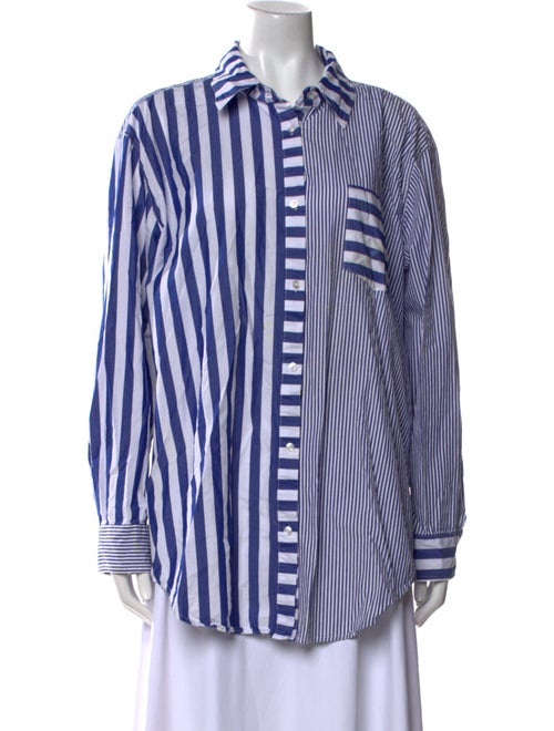 Solid & Striped Striped Long Sleeve Button-Up Top