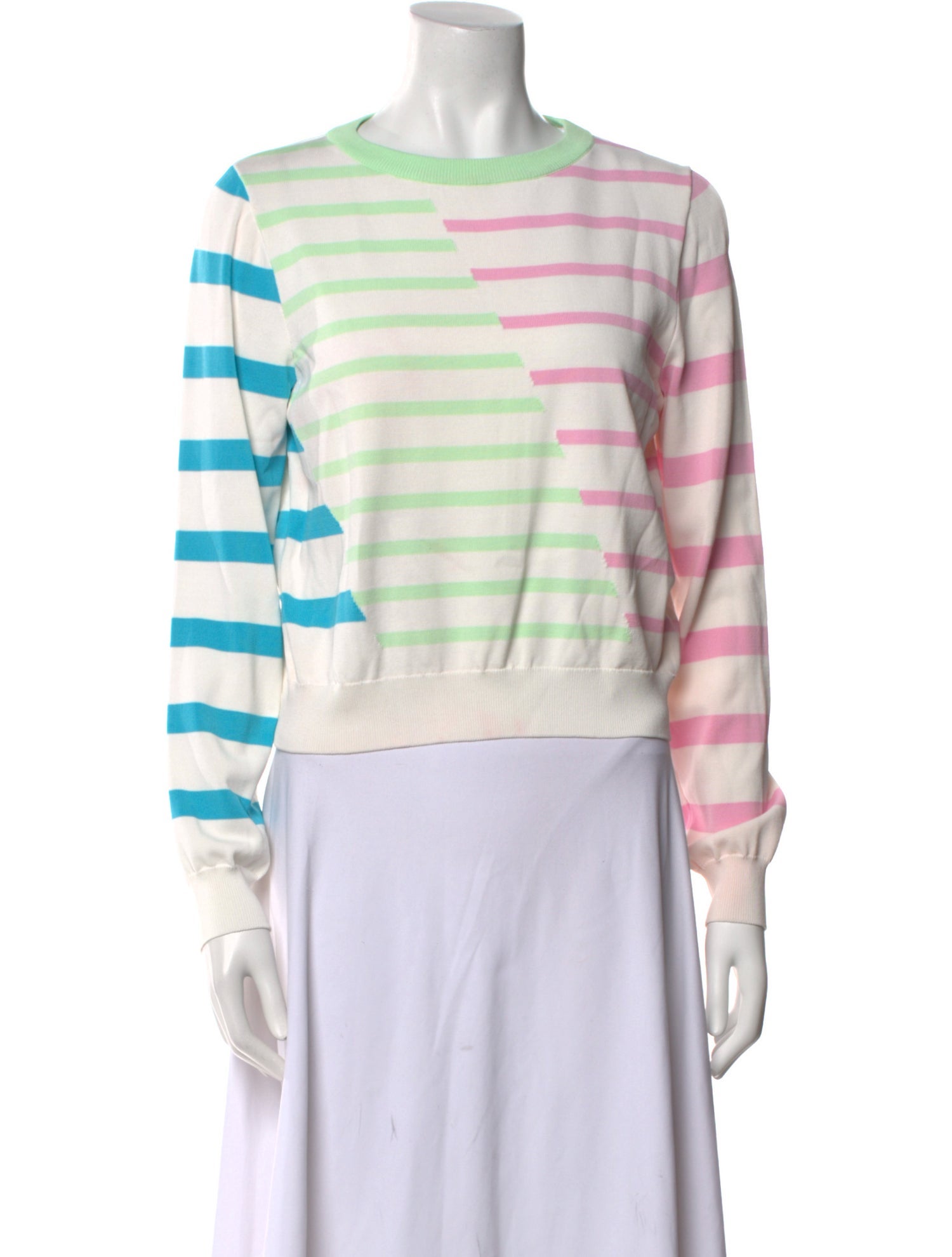 Solid & Striped Striped Bateau Neckline Sweatshirt