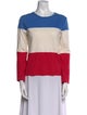 Solid & Striped Colorblock Pattern Crew Neck Top