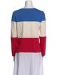 Solid & Striped Colorblock Pattern Crew Neck Top