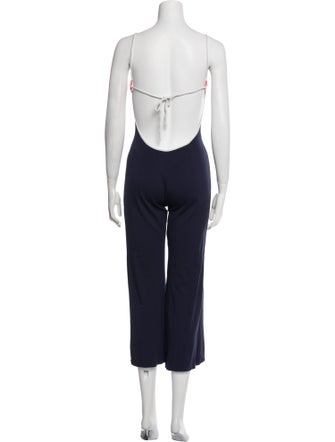 Solid & Striped Square Neckline Jumpsuit