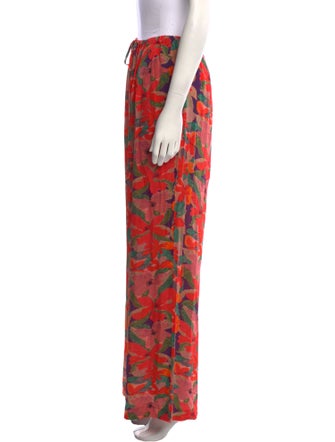 Solid & Striped Floral Print Wide Leg Pants