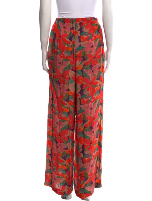 Solid & Striped Floral Print Wide Leg Pants
