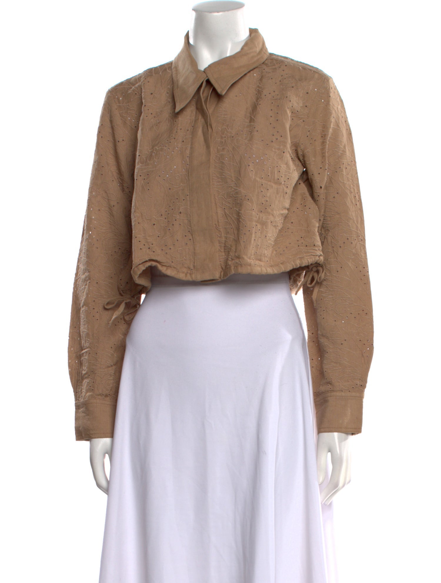 Solid & Striped Long Sleeve Crop Top