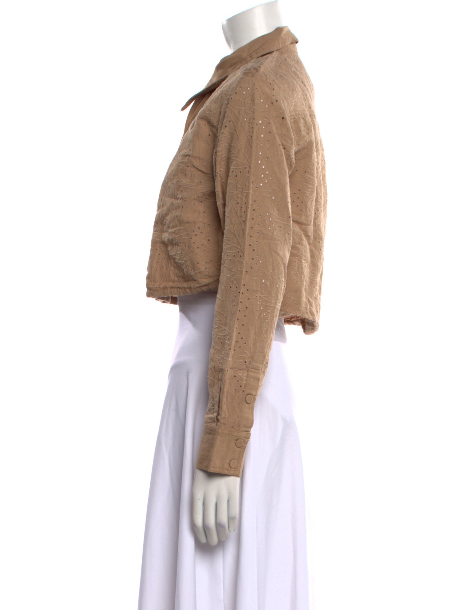 Solid & Striped Long Sleeve Crop Top