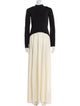 Solid & Striped Turtleneck Long Dress