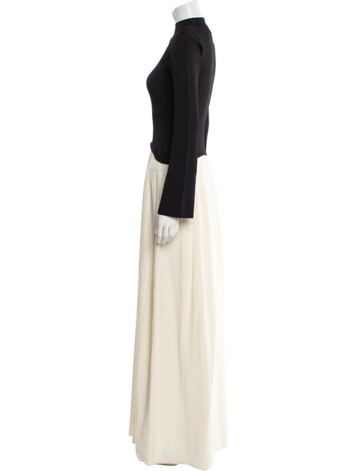 Solid & Striped Turtleneck Long Dress