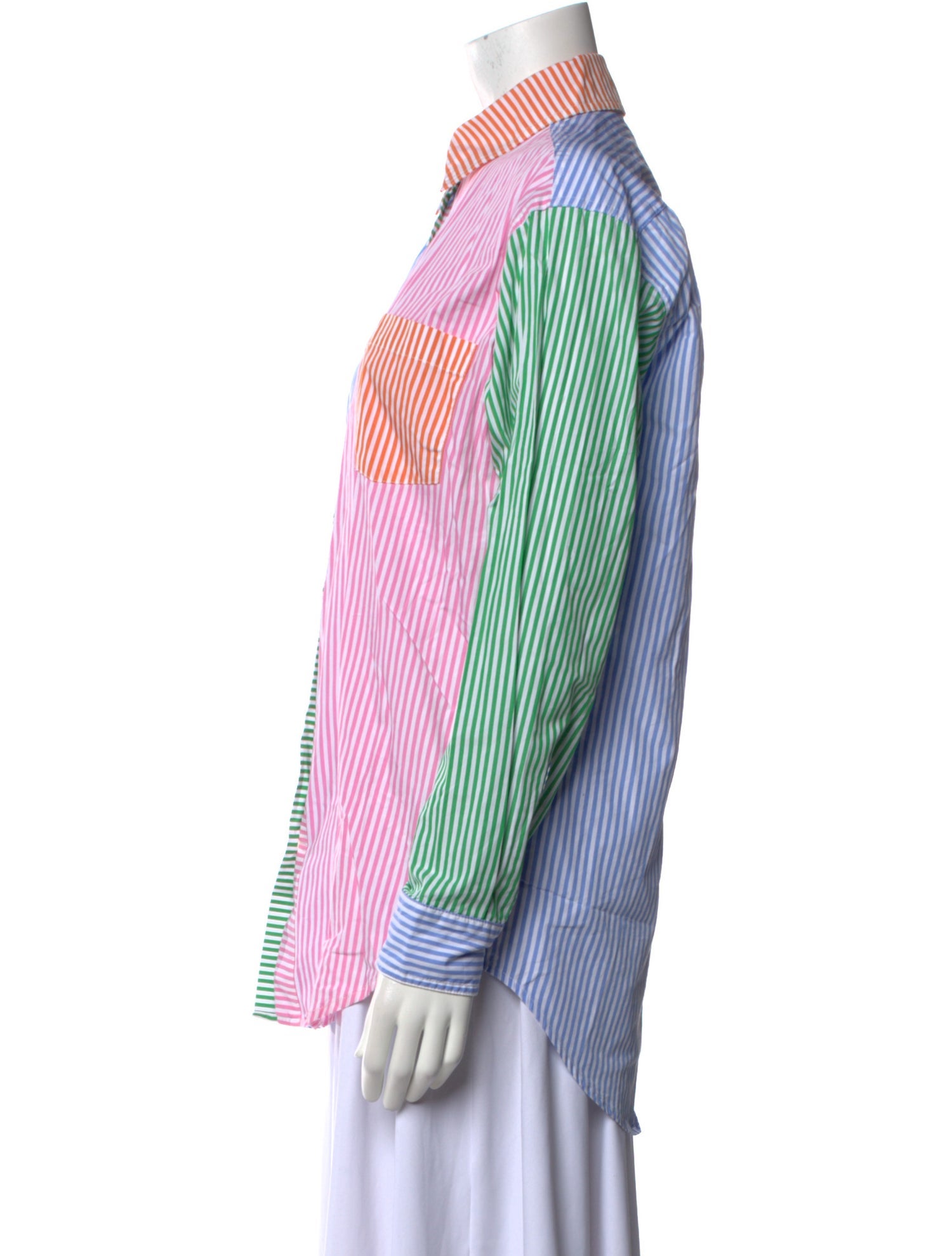 Solid & Striped Striped Long Sleeve Button-Up Top