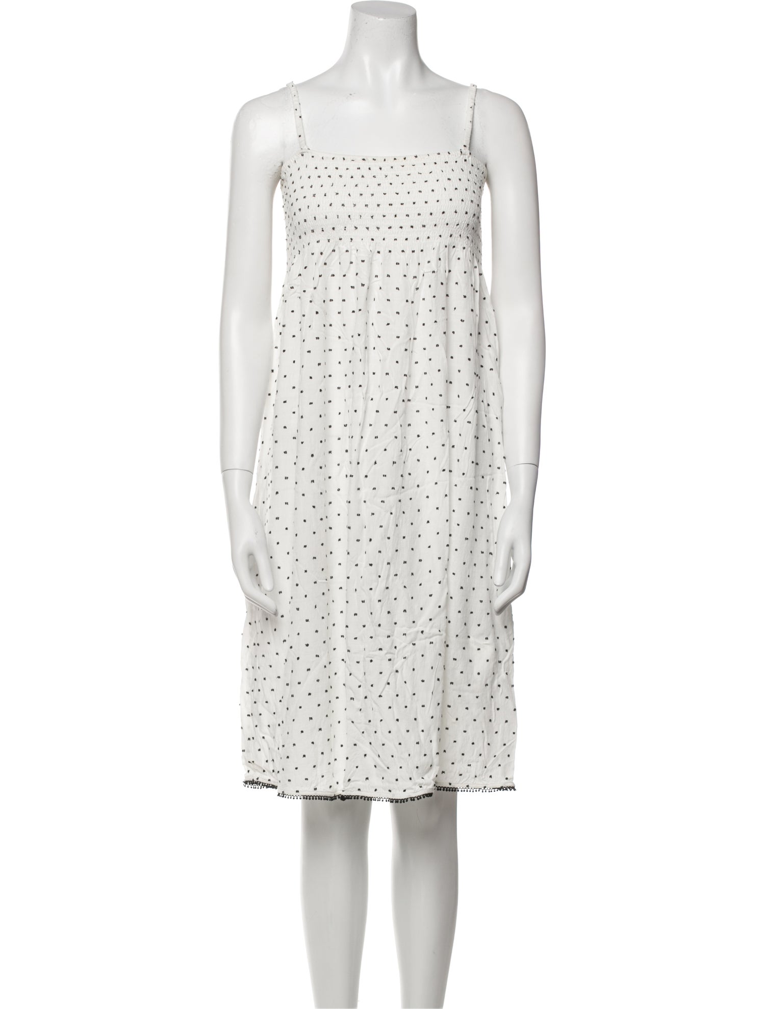 Solid & Striped Polka Dot Print Knee-Length Dress