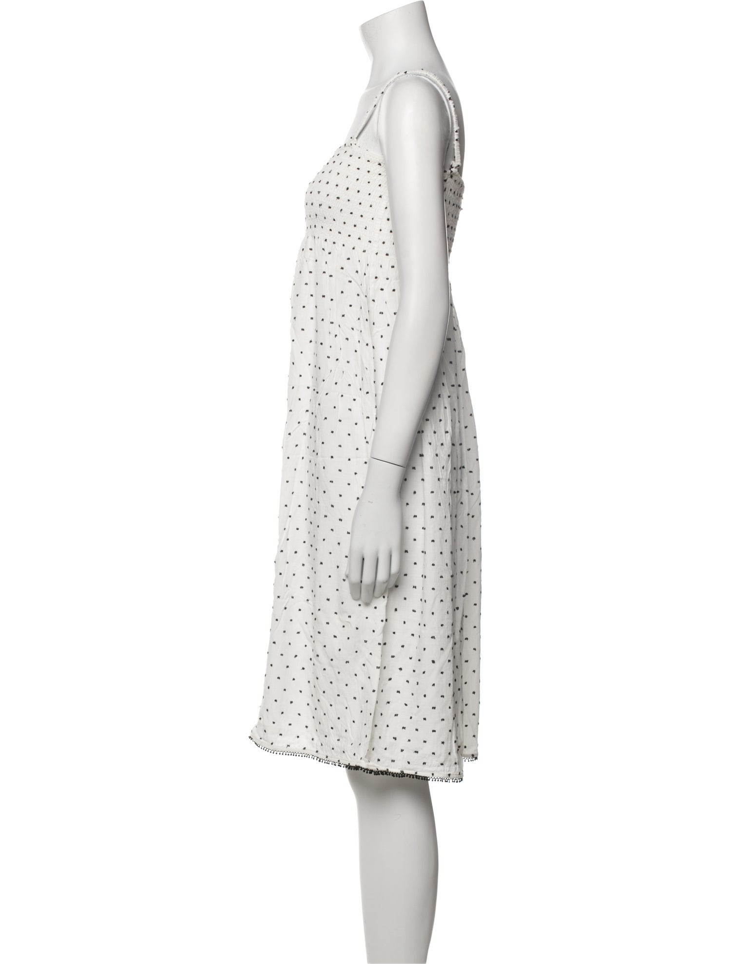 Solid & Striped Polka Dot Print Knee-Length Dress