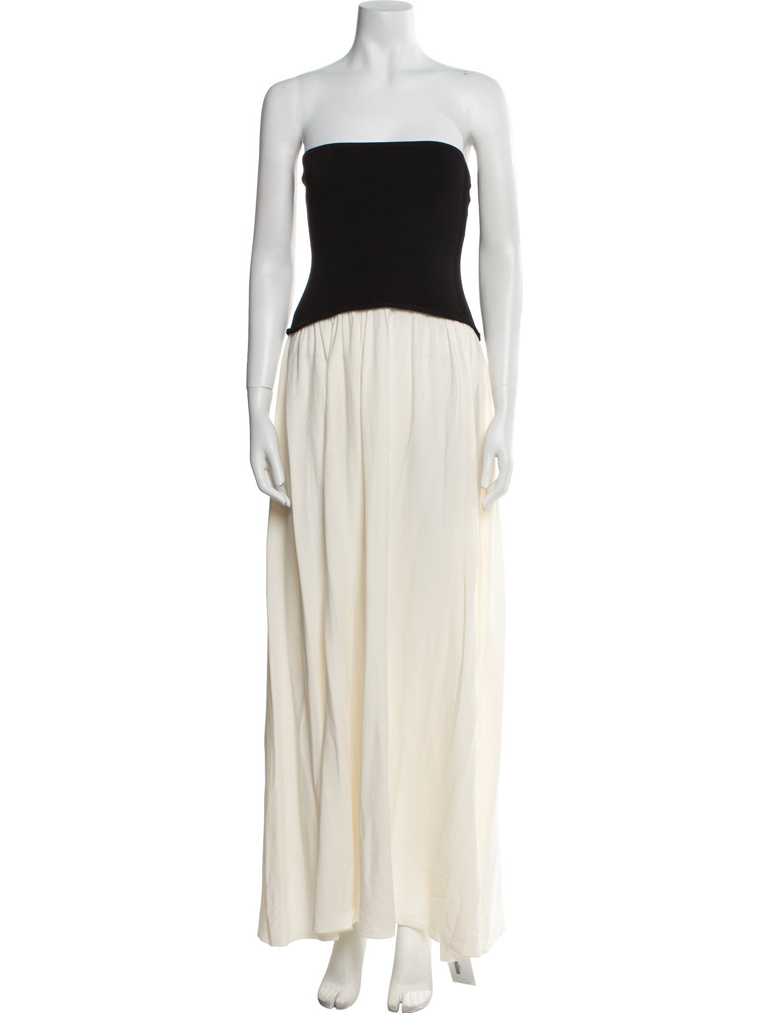 Solid & Striped Strapless Long Dress