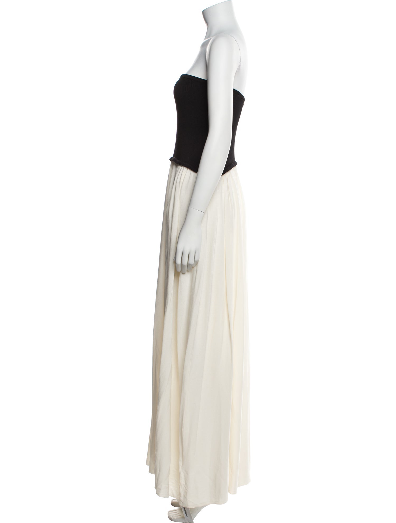 Solid & Striped Strapless Long Dress