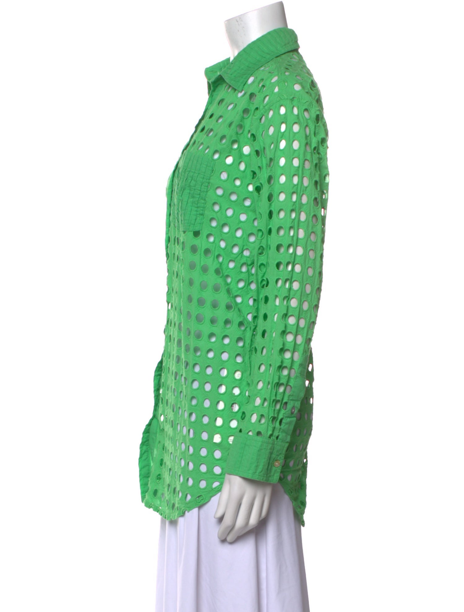 Solid & Striped Long Sleeve Button-Up Top