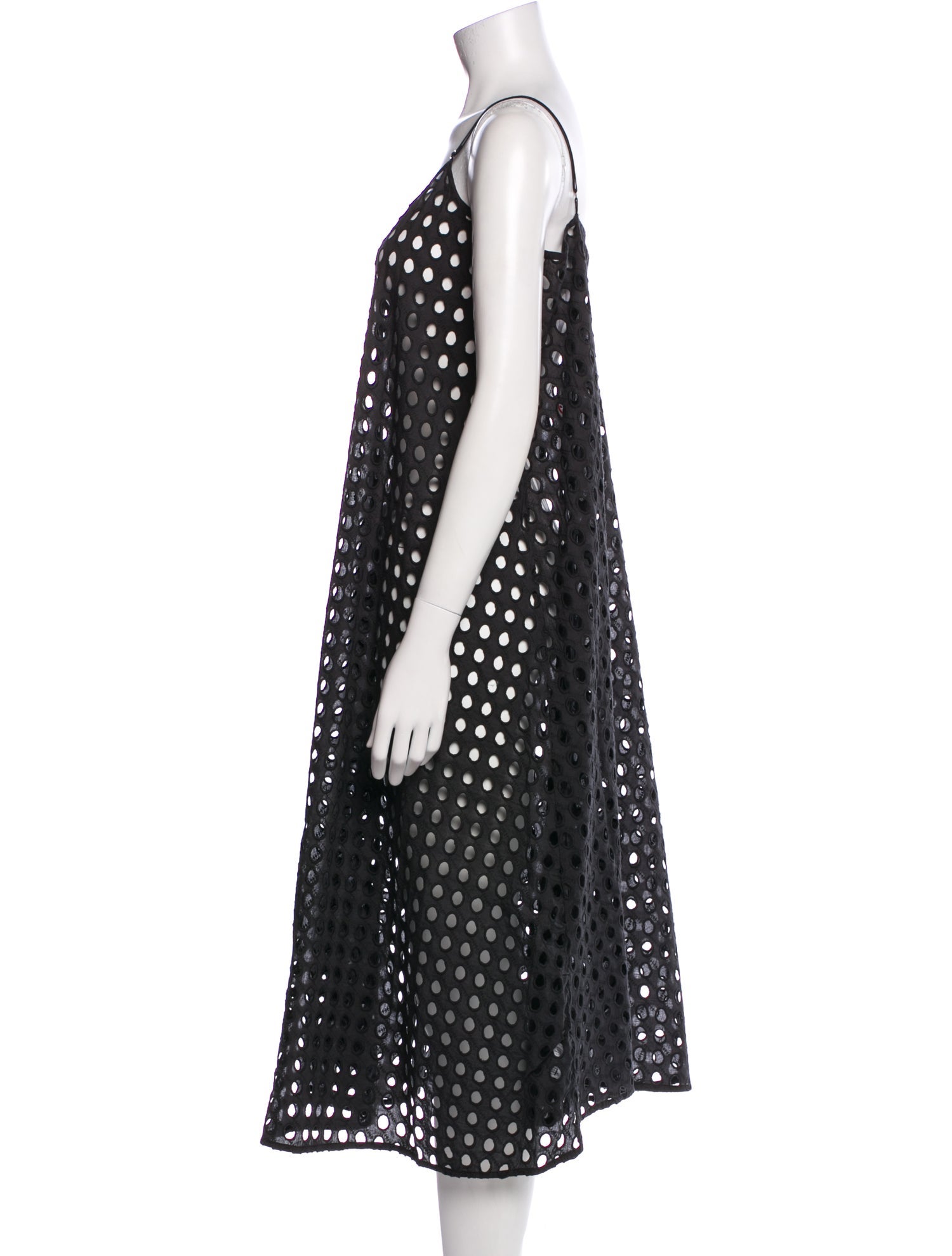 Solid & Striped Polka Dot Print Long Dress