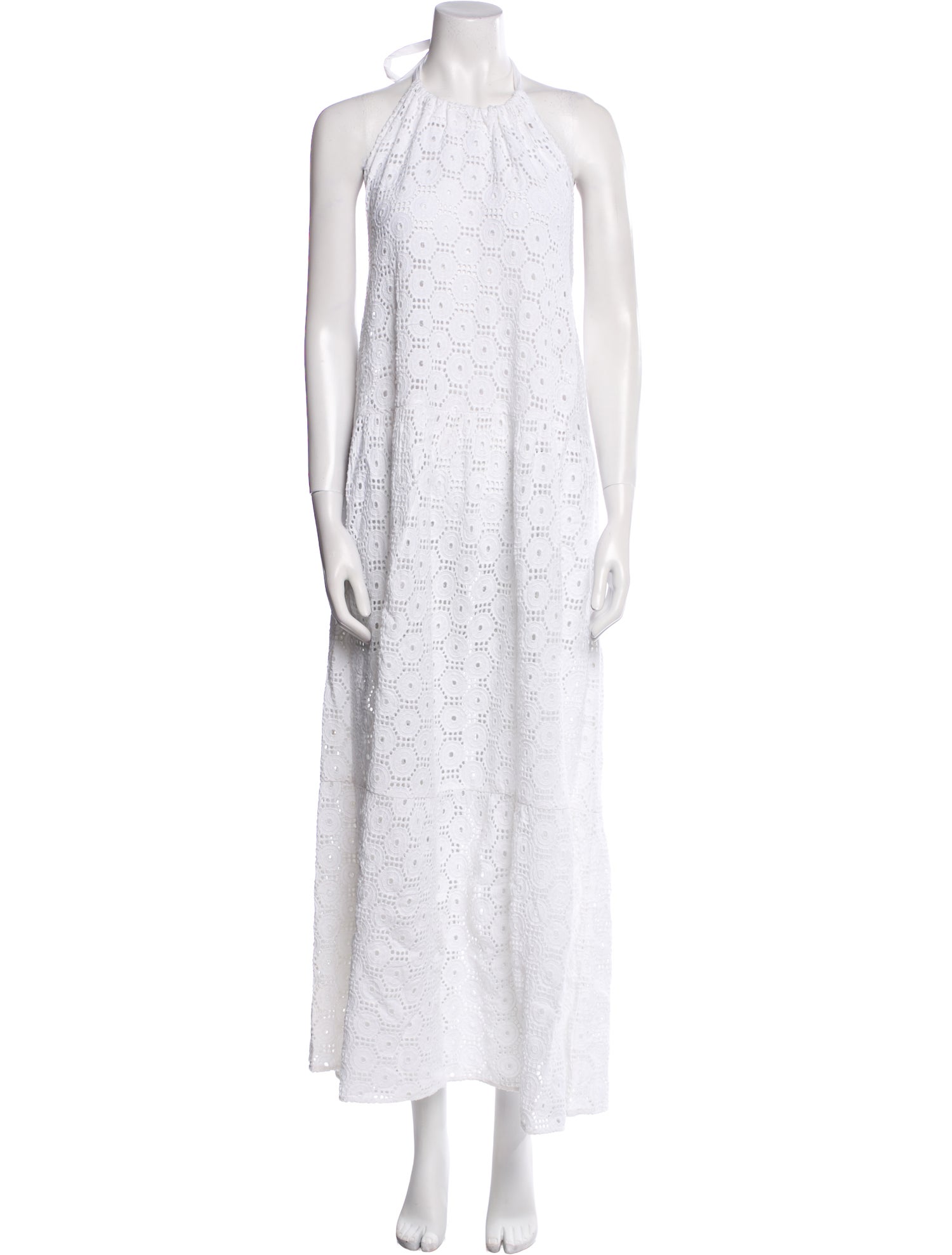 Solid & Striped Halterneck Long Dress