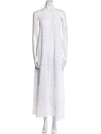 Solid & Striped Halterneck Long Dress