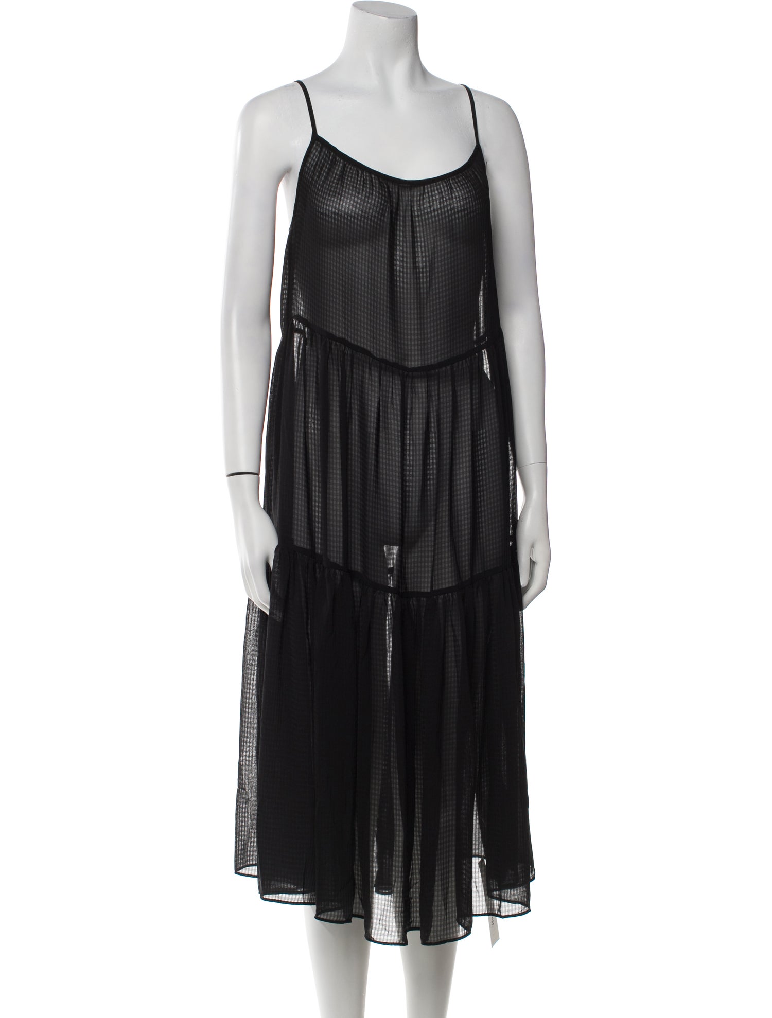 Solid & Striped Scoop Neck Long Dress