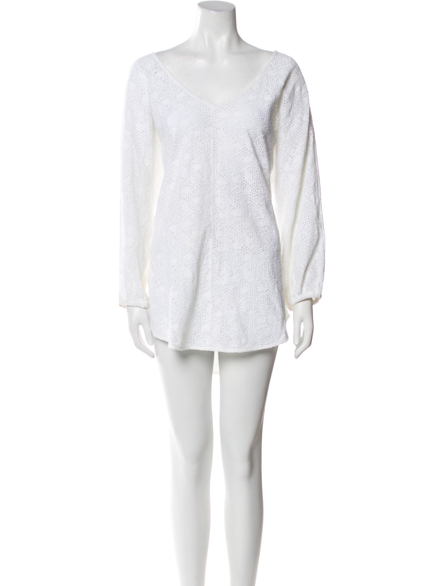 Solid & Striped V-Neck Long Sleeve Tunic